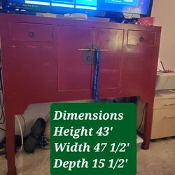 MAKE AN OFFER RED ASIAN STYLE FURNITURE