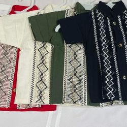 Hermosas Guayaberas De Hombre Diferentes Colores Tallas S,M,L,XL Y 2XL Artesanía Mexicana