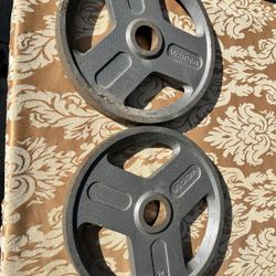 35 Pound Olympic Weights + Bench Press Barbell