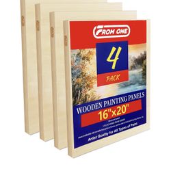 New 4 Pack 16x20 Basswood Paint Pouring Panels – Wood Painting Boards for Acrylic... (D371)