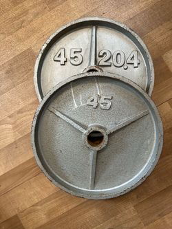 45 lb metal weight plates