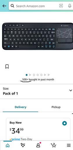Logitech Wireless Keyboard with Mouse Pad