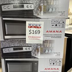Amana over the range microwave new in the box