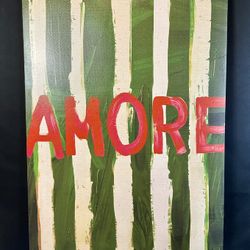 Canvas Wall Art Print “AMORE” – Large Vertical Canvas Artwork 