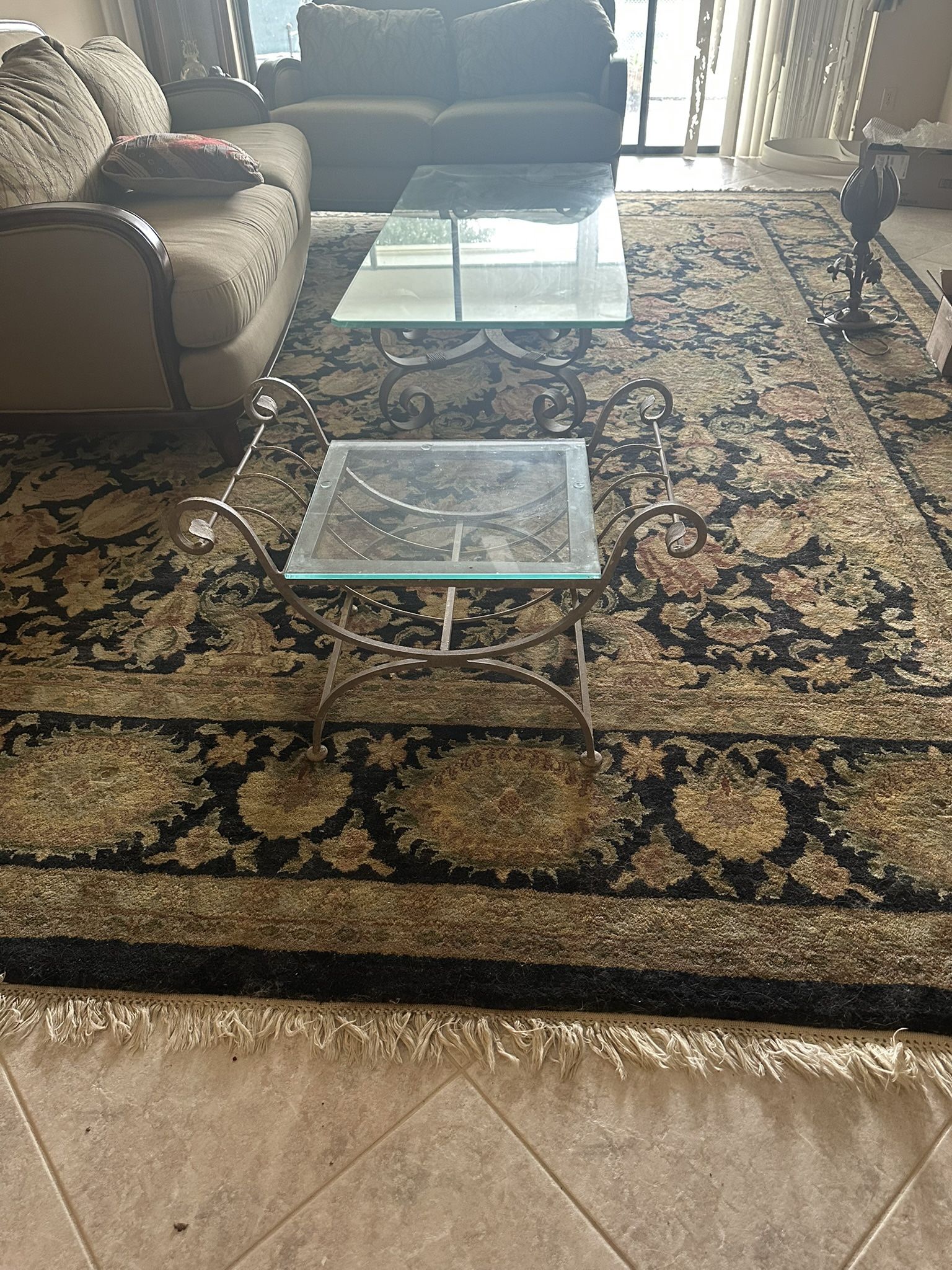 Glass End And Coffee Table