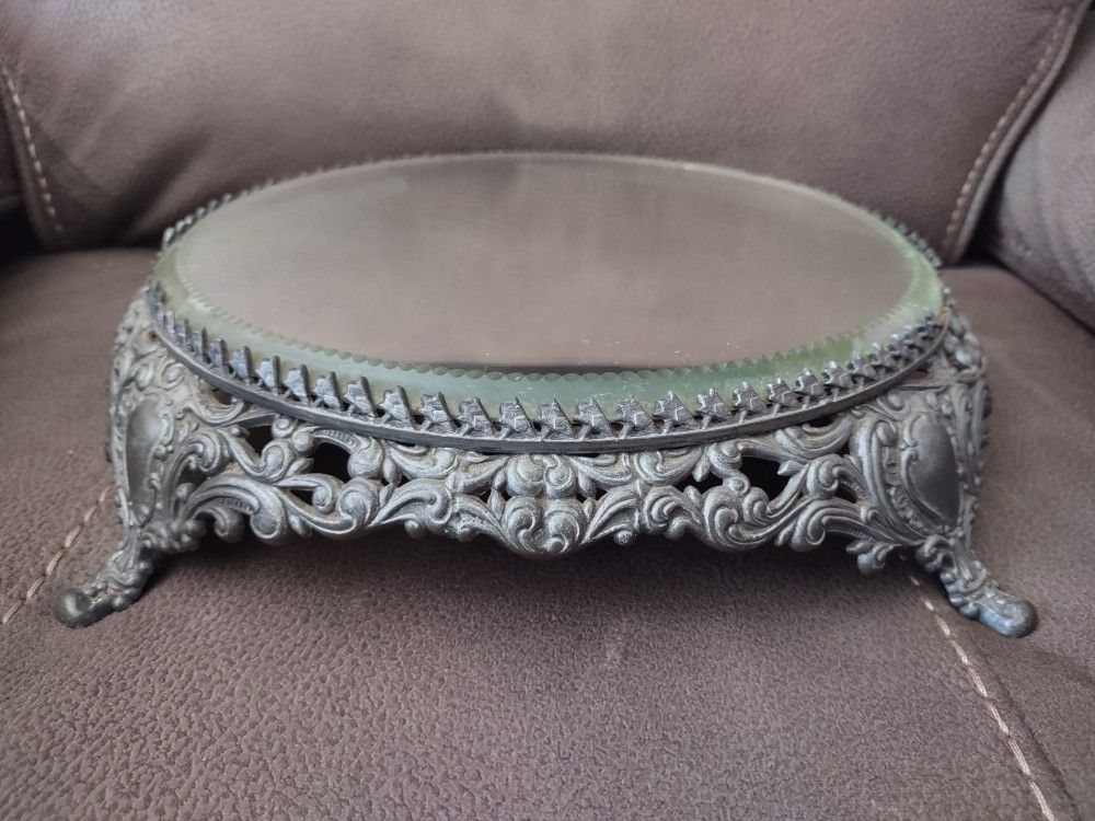 Made In (1895) Silver Plateau Mirror From Biggins& Rodgers
