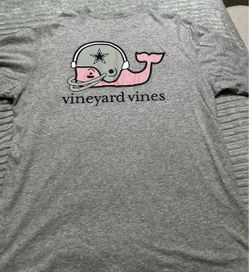 Men's Vineyard Vines Heathered Gray Dallas Cowboys Team Whale Helmet T-Shirt