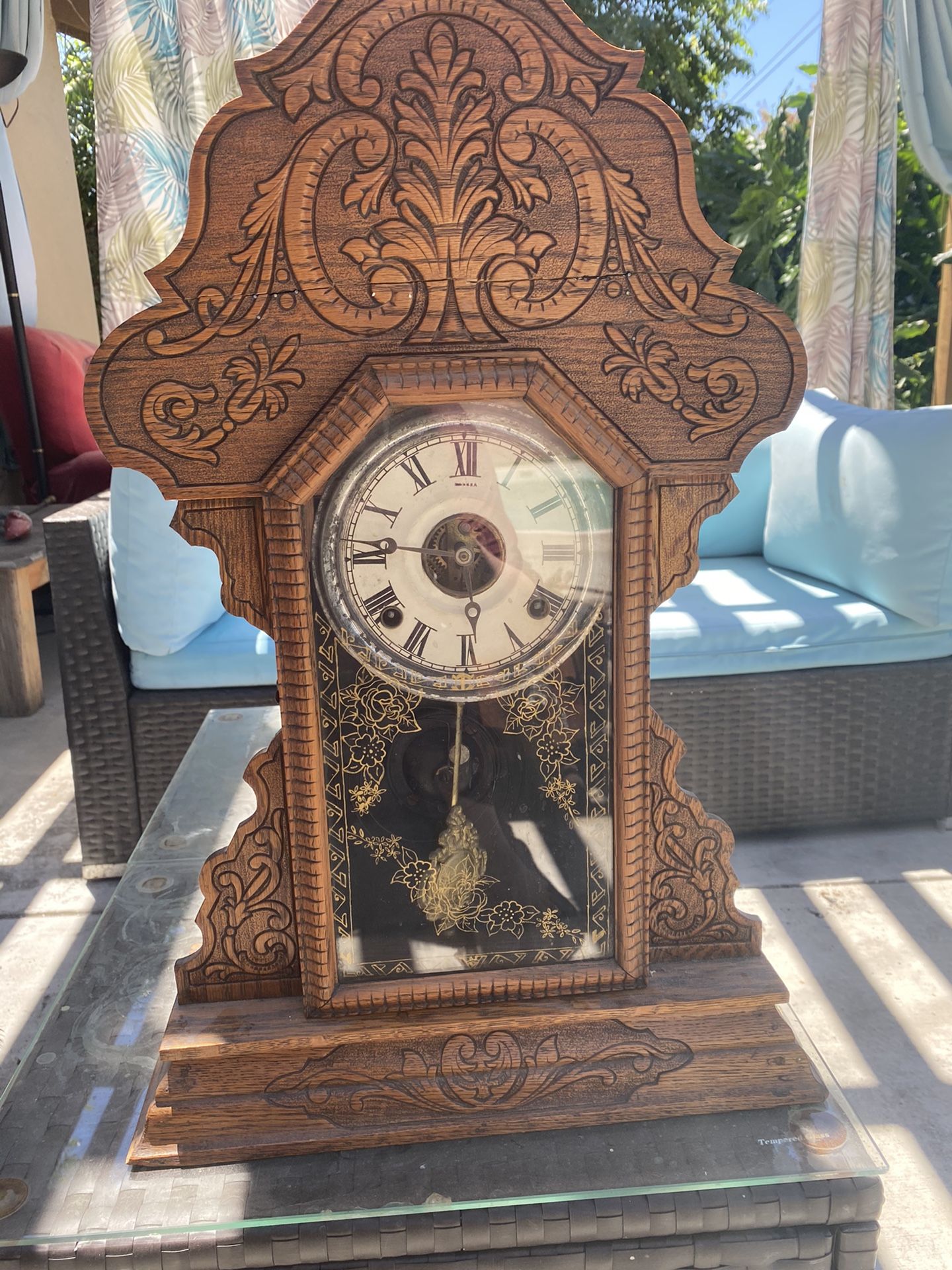 Antique Mantle Pendulum Clock