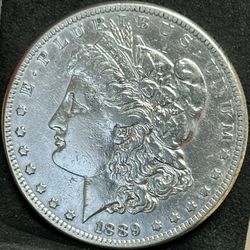 1889 CC MORGAN SILVER DOLLAR XF DETAILS RARE KEY DATE CARSON CITY COIN