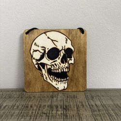 Skull Wood Burning 6x6”