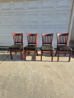 Four restaurants chairs