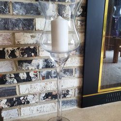 8 tall glass hurricane vase candle holder centerpieces 