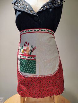 Vintage Handmade Christmas Apron