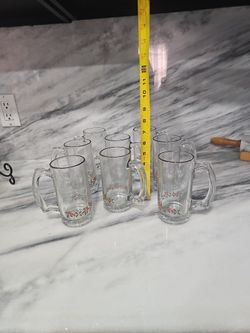 Heavy Christmas Glass Mugs