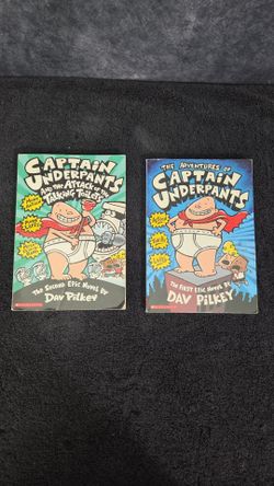 Captain Underpants Books 1 & 2 by Dav Pilkey