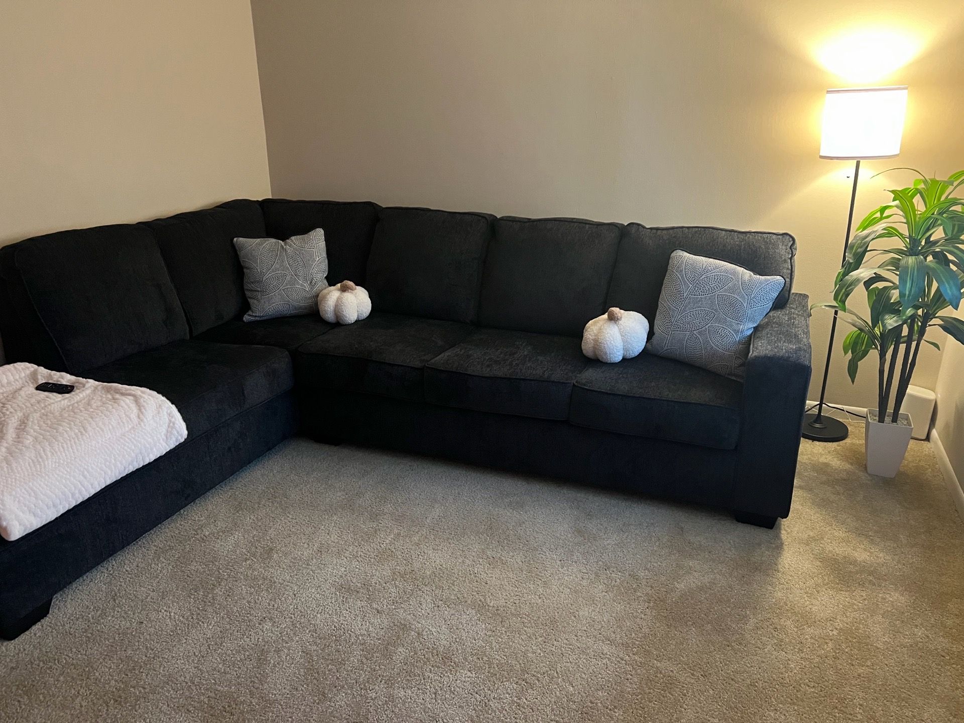Charcoal Sectional Couch Like New