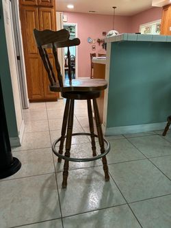 4 Solid wood bar stools kitchen Island 30”height