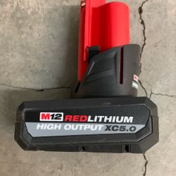 3- Milwaukee M12 Red Lithium XC 5.0 Batteries 