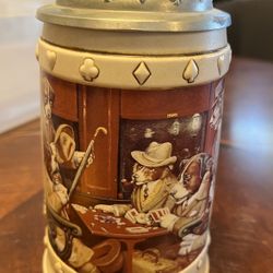 The Last Hand Original Poker Dogs Beer Stein