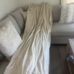 Velvety Texture Lined Curtains 55” Wide 85” Long