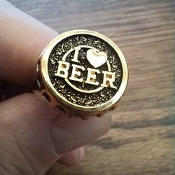 I LOVE BEER Stainless Ring In A Few Sizes!