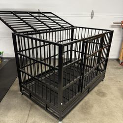 Dog Crate For Large Breed, On Wheels. 