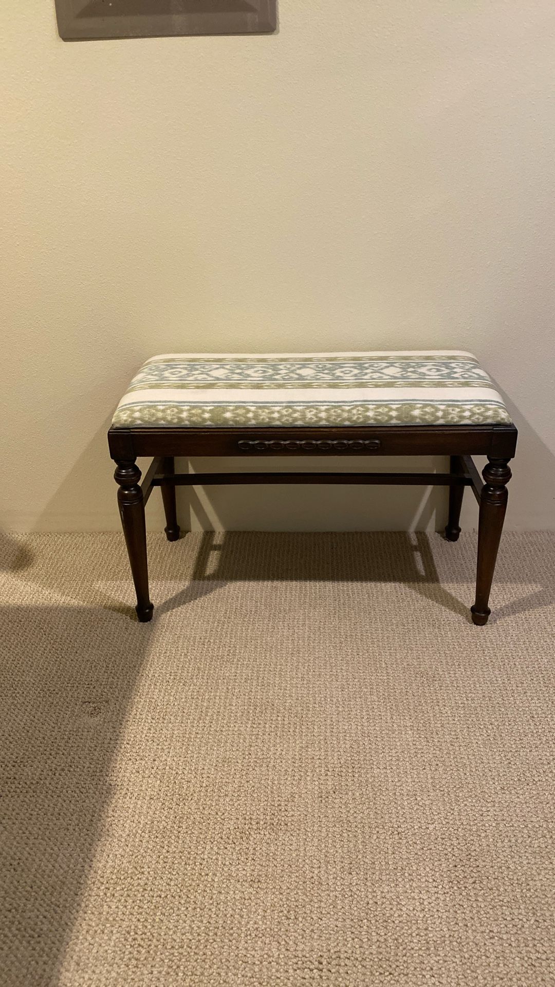 Bench With Ikat Upholstery