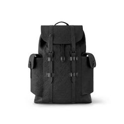 5,000$ Louis Vuitton Christopher MM Black Taurillon Backpack