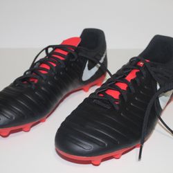 Mens Nike Tiempo Legend 7 Club FG Soccer Cleats Black/Red AO2597-006 Size 12
