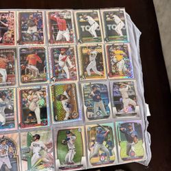 Topps Chrome Bowman Chrome 110 card lot of MLB Baseball Card Lot