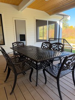 Wrought Iron Outdoor Dining Set