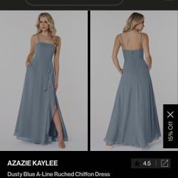Azazie Dusty Blue Dress