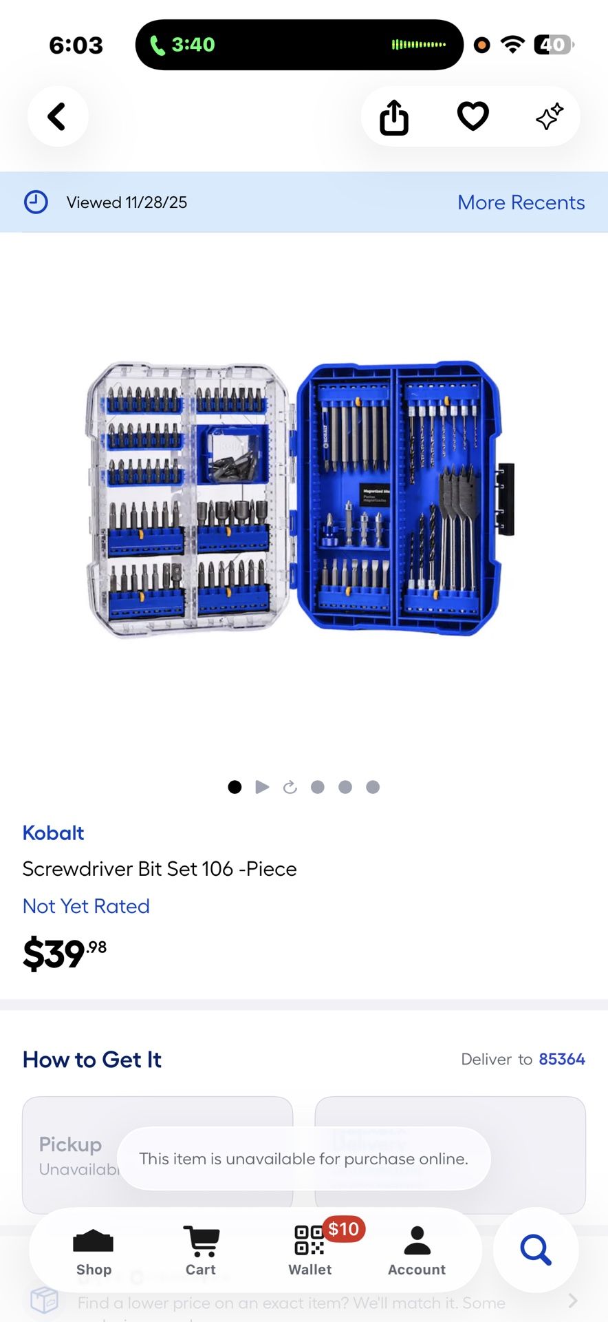 Kobalt Skrewdriver Bit Set 106-piece
