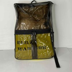 Himz Warrior Heavy-Duty Clear Backpack W/Laptop Sleeve