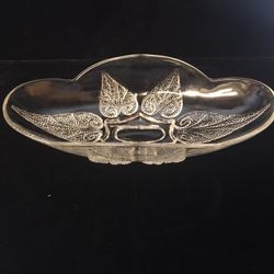 Mid Century Raised Leaf Oval Dish