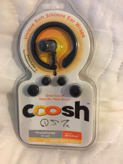 Coosh ADIB071SG3B1L Wired Comfort in-Ear Earbuds Headphones with Removable Earhooks (Black)