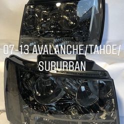 2007 To 2014 Tahoe Suburban avalanche smoked Headlights Luces Micas Calaveras Faros Ahumados  