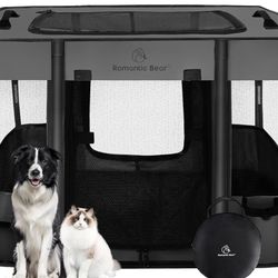 New 40x32x24 Inches Dog Playpen,Pet Playpen,Foldable Puppy Cat Playpen,Portable Exercise Kennel Tent Crate,Water-Resistant Breathable Shade Cover,Indo