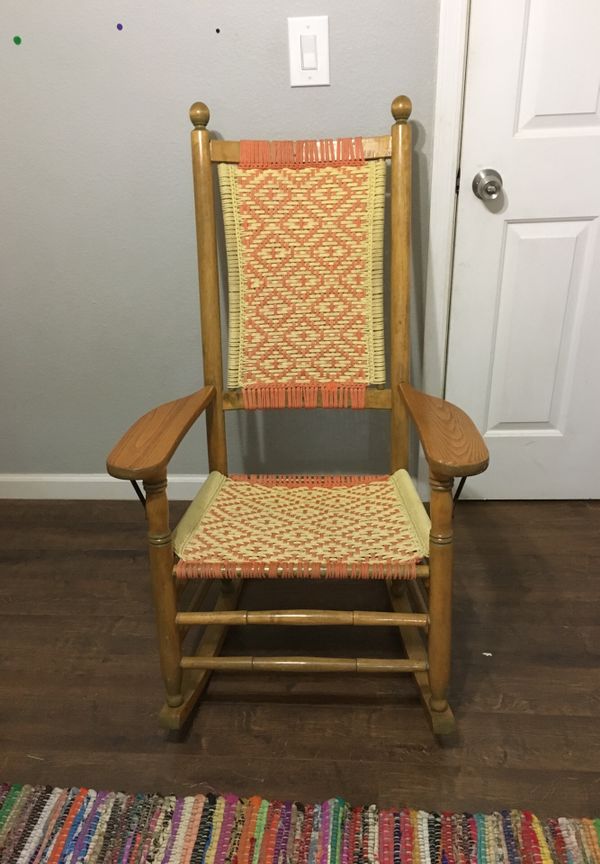 macrame rocking chair