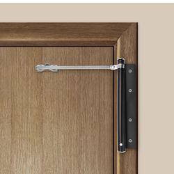 Automatic Door Closer Stainless Steel Soft Close Safety Spring Door Closer for Home Hotel with Screws, Black 