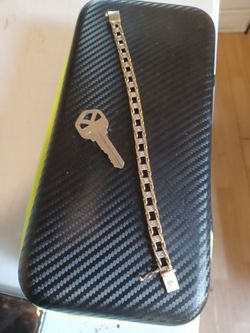 Gold And White Gold Bracelet With Real Natural Diamond