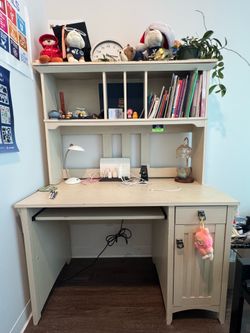 Desk with bookshelf