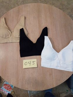 Seamless Wireless Bras Set of 3 sizes small to small medium