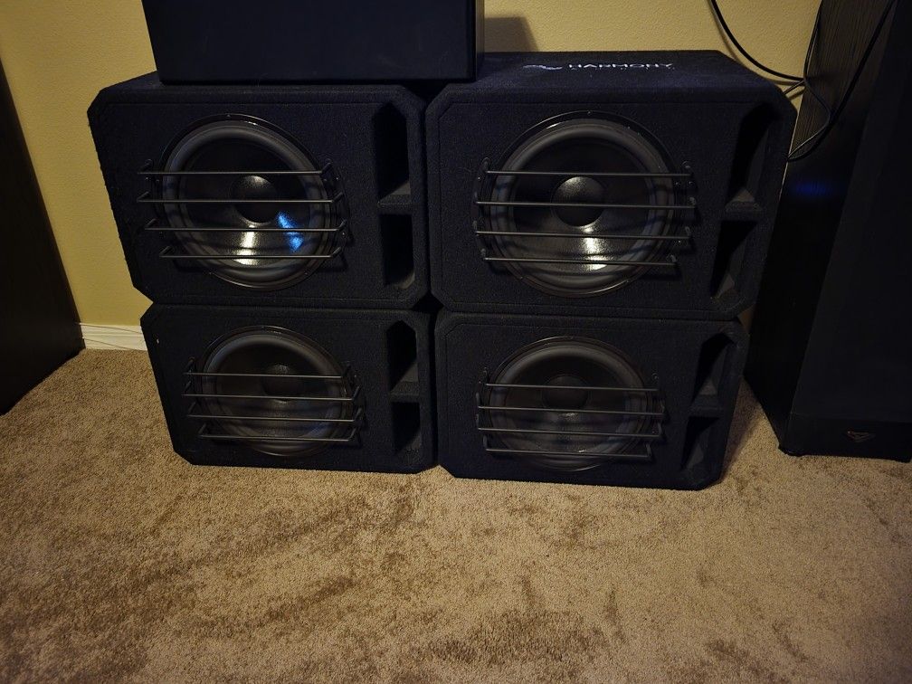 4 12 inch Dayton Audio Subwoofers And Amp