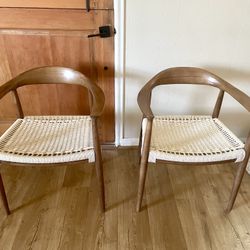 Vintage Round chairs, walnut finish