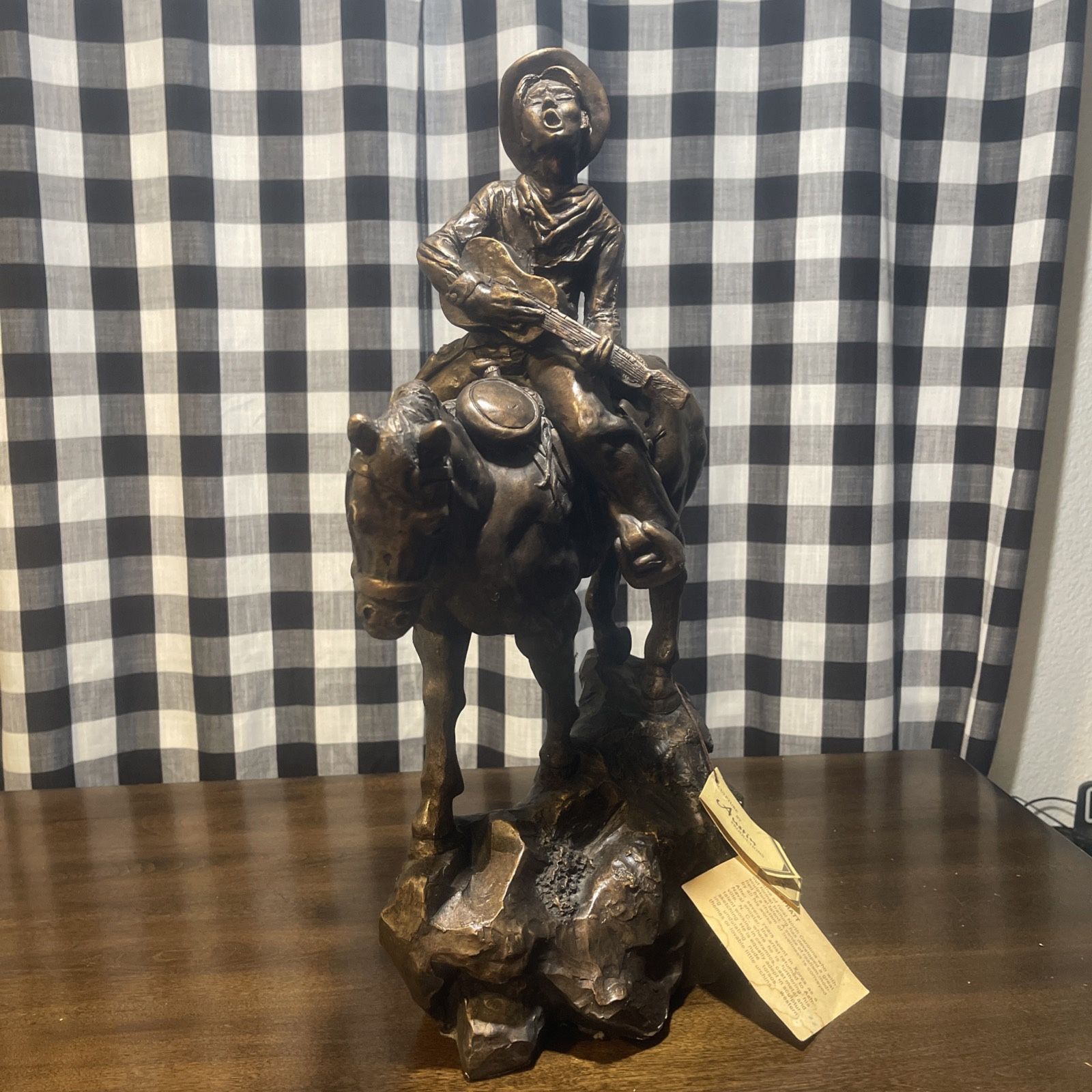 Vintage Austin Prod. 1974 Western Cowboy & Horse Sculpture