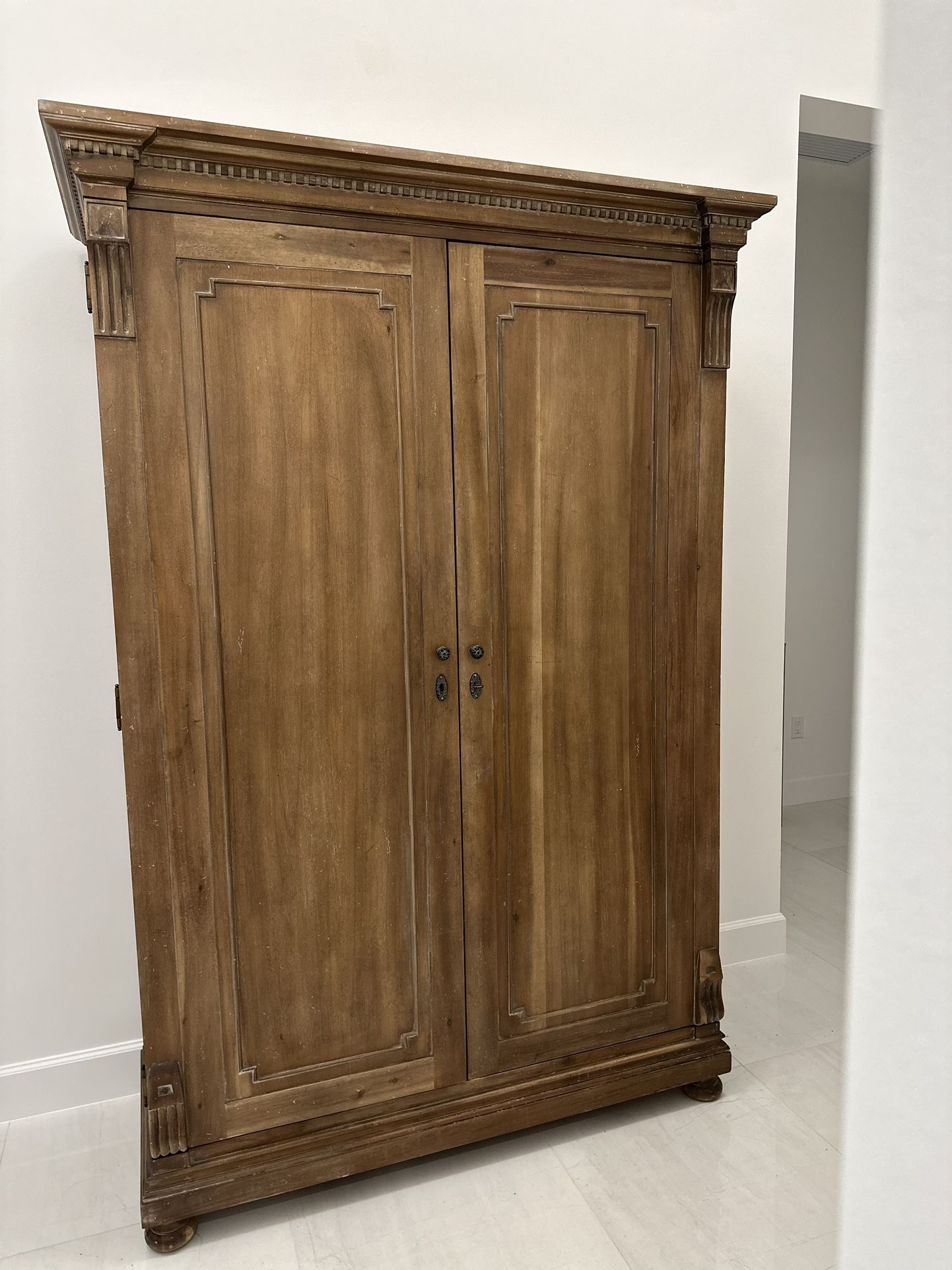 Restoration Hardware - ST. JAMES ARMOIRE Finish Antique Natural- Excellent Conditionk