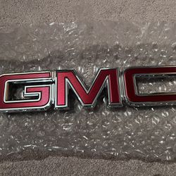 GMC Sierra Denali Hd Red Grill Emblem 2014-2019
