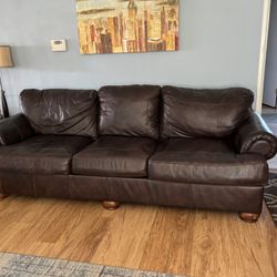 8 Foot Faux Leather Couch 