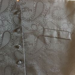 Black Men’s Brocaded formal wear vest